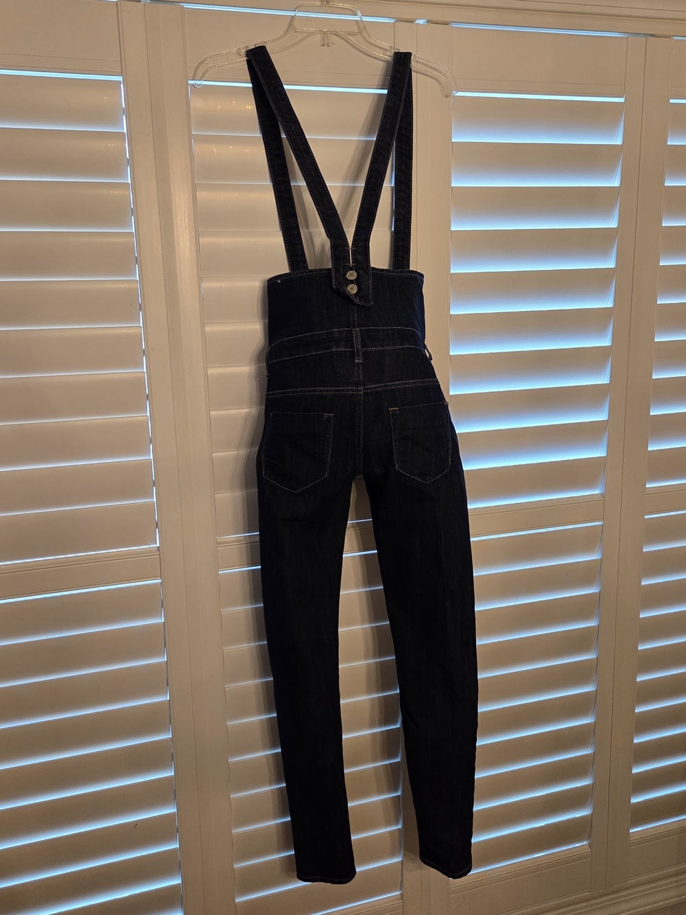 Almost Famous Black Denim Overall Jeans with Button Detail - Picture 10 of 11